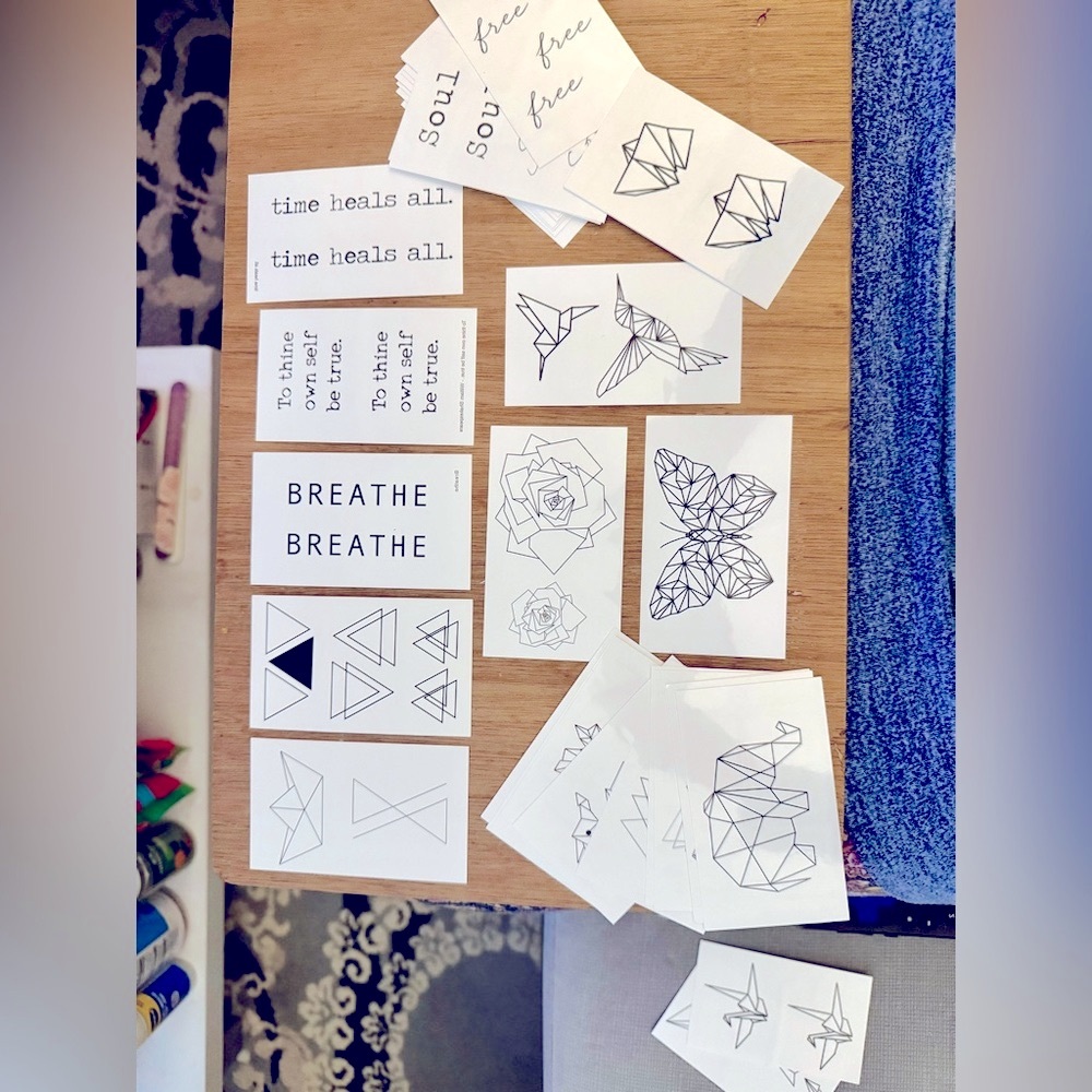 AFFIRMATIONS TATTOOS TEMPORARY TAT 30SHEETS EASY APPLICATION PARTY FAVOR FUN NEW